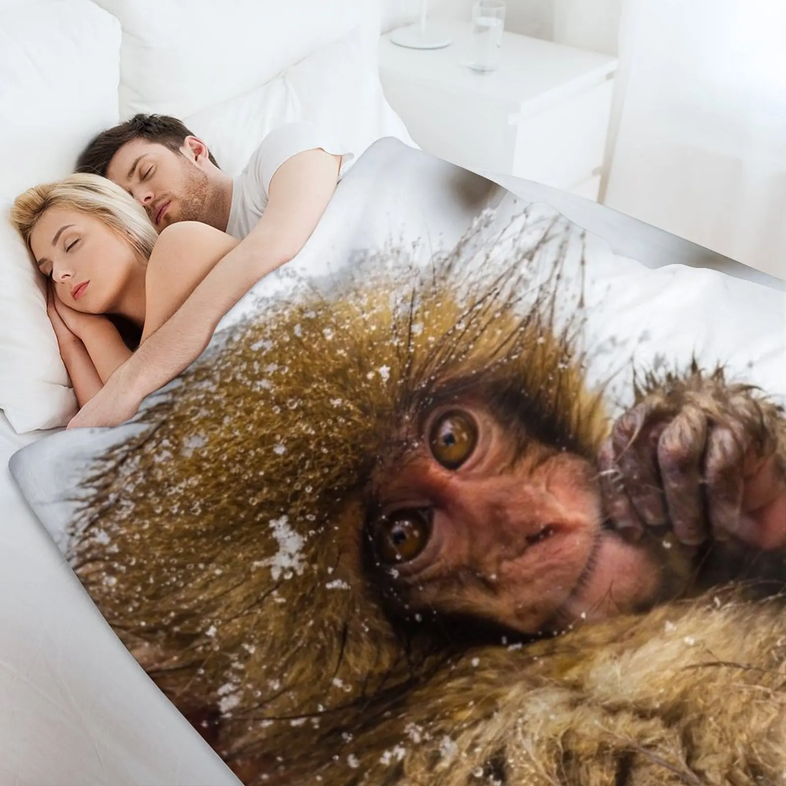 رمي قرد الثلج، بطانيات ثقيلة، أرائك للديكور، بطانيات مرجحة للسفر #4