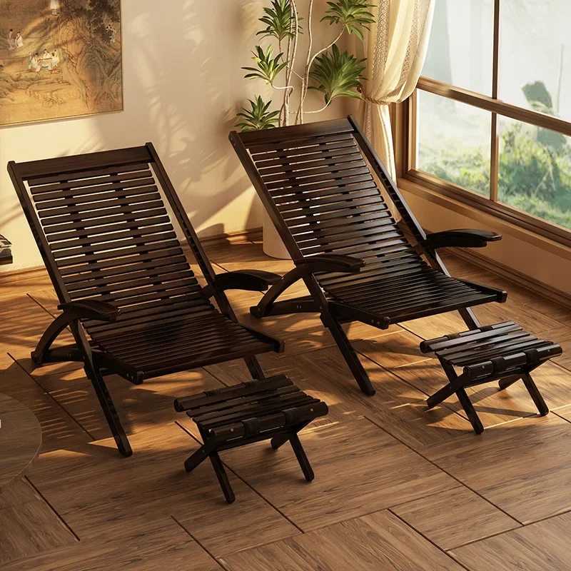 Recliner portable folding chair lunch break balcony home casual lazy lounge chair living room sitting and lying lounge lounger