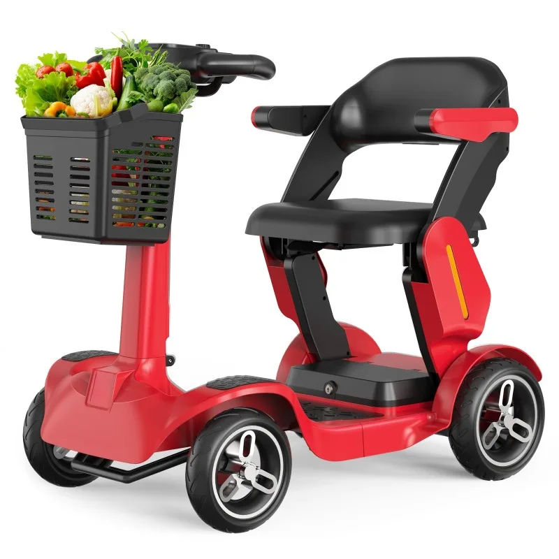 New four-wheeled electric vehicle small household folding power battery car scooter