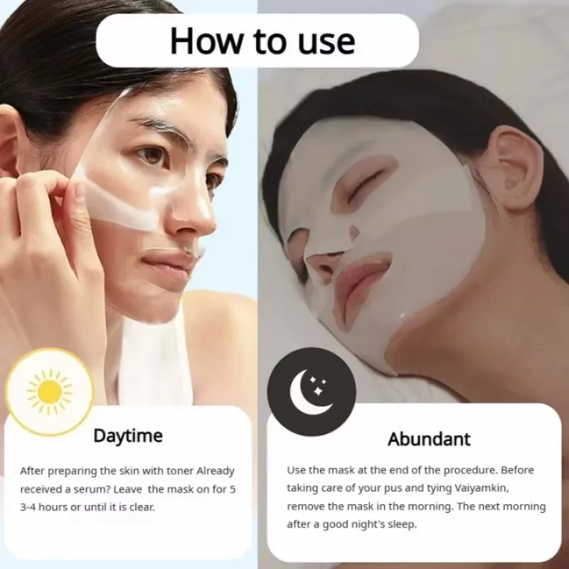 Máscara profunda real de bio-colágeno, Anti-rugas, Máscara Facial de Levantamento com Colágeno Hidrolisado, Filme Reverso, Volume Peel Off Mask