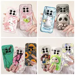 For Realme 12 Pro 5G Case RMX3842 RMX3843 Cover Fashion Panda Painted Phone Case For Realme 12 Realme12 Pro 5G 2024 Soft Cover