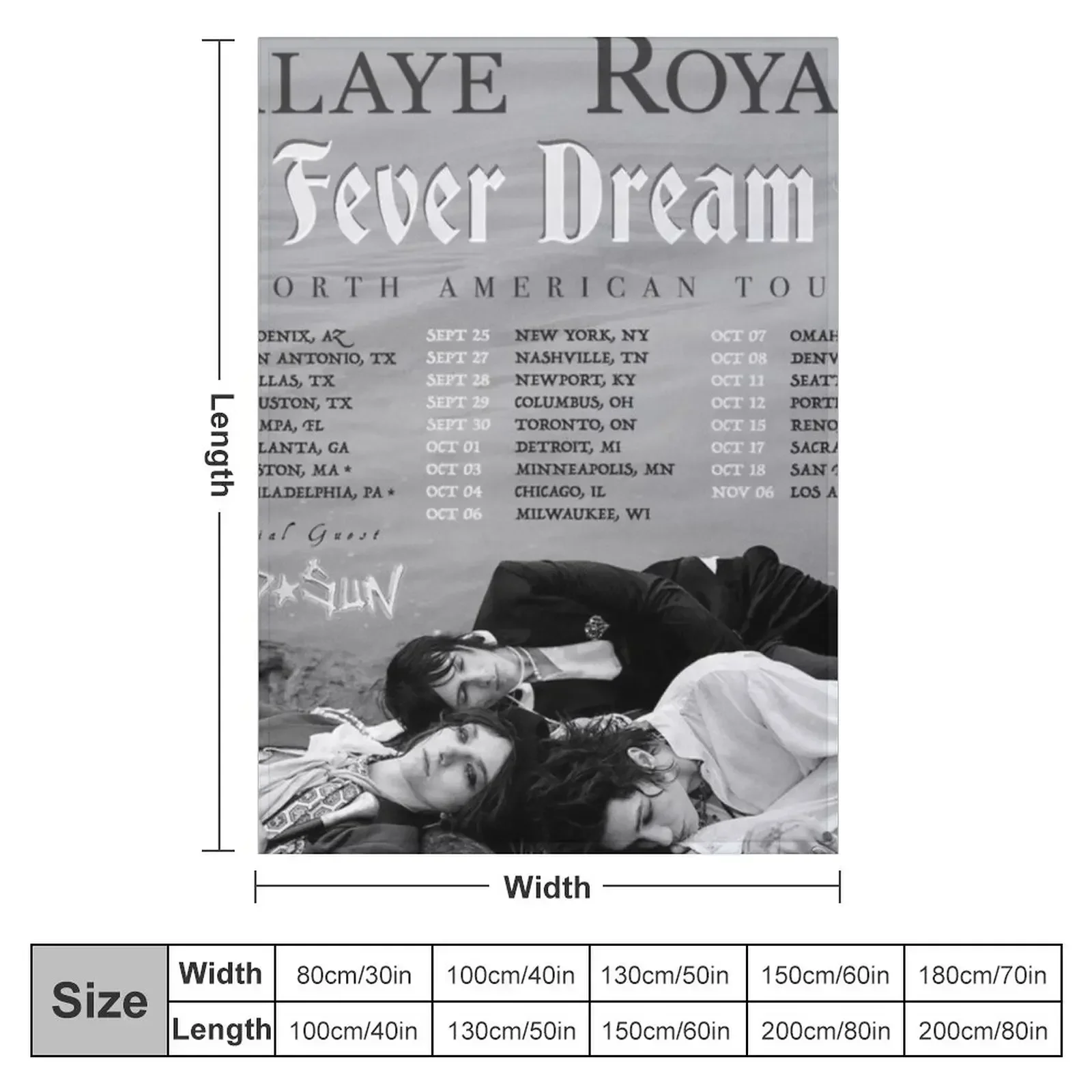 palaye royale fever dream tour design Throw Blanket for sofa Blankets Sofas Of Decoration Blankets