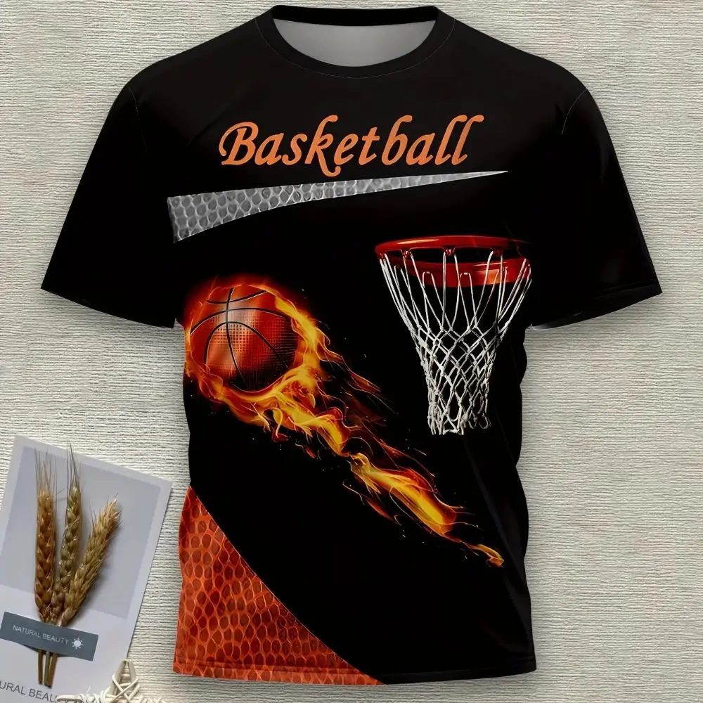 

Мужская футболка с 3D принтом и круглым вырезом с короткими рукавами, баскетбольная одежда для влюбленных, впитывающая пот, дышащая спортивная одежда на открытом воздухе