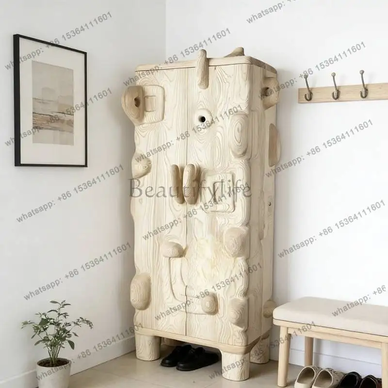White Wooden Living Room Cabinets High Dustproof French Vintage Living Room Cabinets Narrow Meuble Rangement Furniture For Home