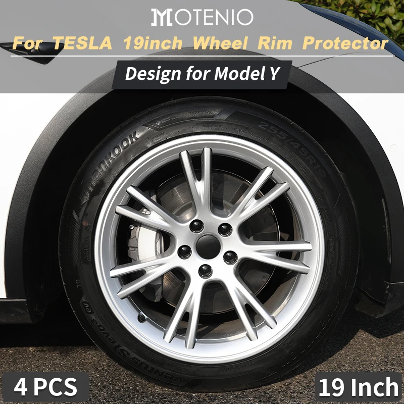 19inch Rim Protector ABS Ring Wheel Cover Design for Tesla Model Y2020-2024 Performance Protective Full Rim Cover Car Accessorie