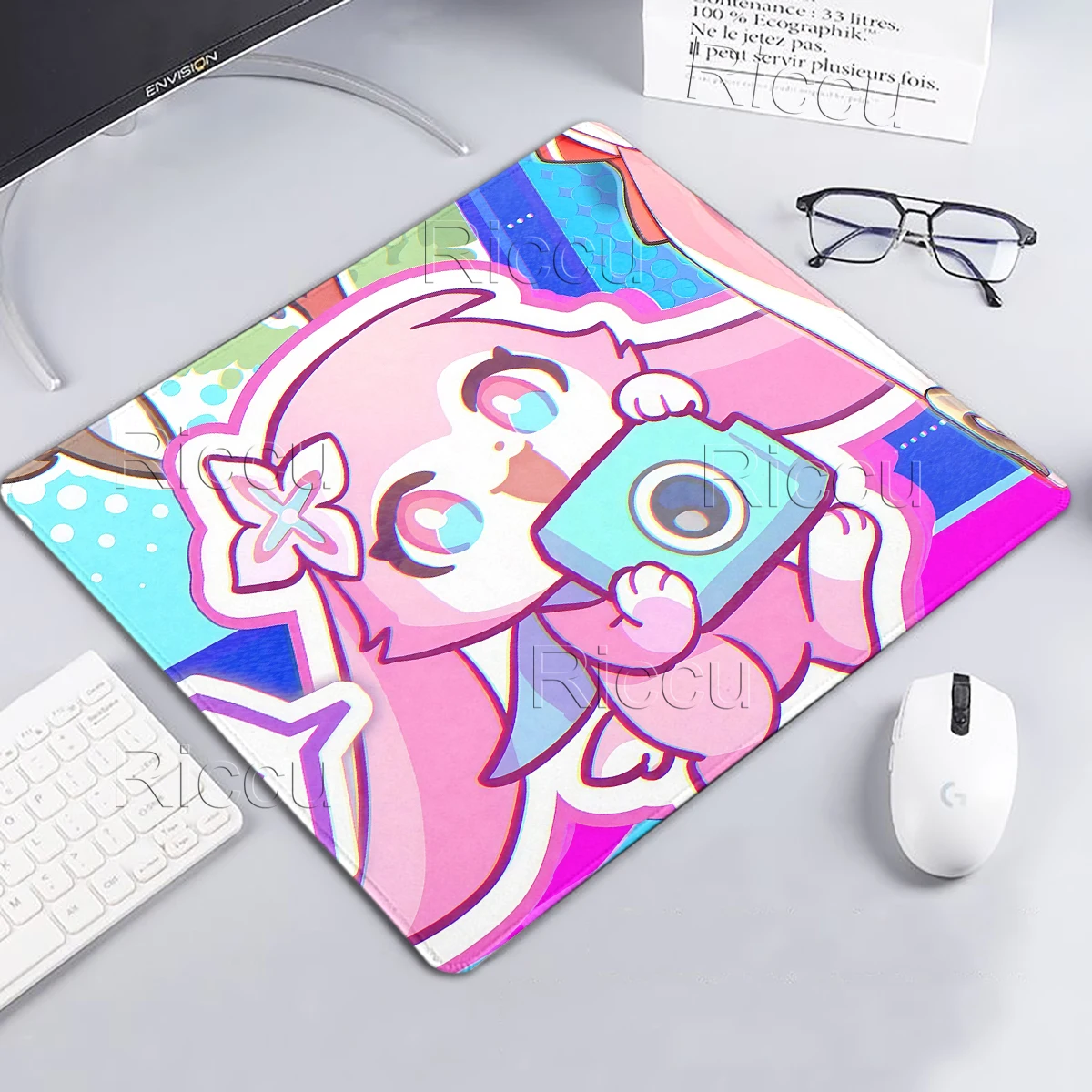 March Hare Pattern Game Honkai Star Rail Style Cartoon Small Mousepad Computer Gaming Accessories Keyboard Rubber Nonslip Carpet