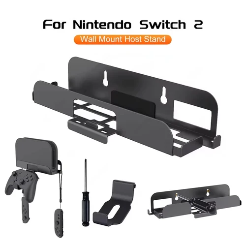 Soporte de montaje en pared para Switch 2, controlador de Joystick de consola, gancho, Base de estante de almacenamiento para interruptor OLED, accesorios para Gamepad