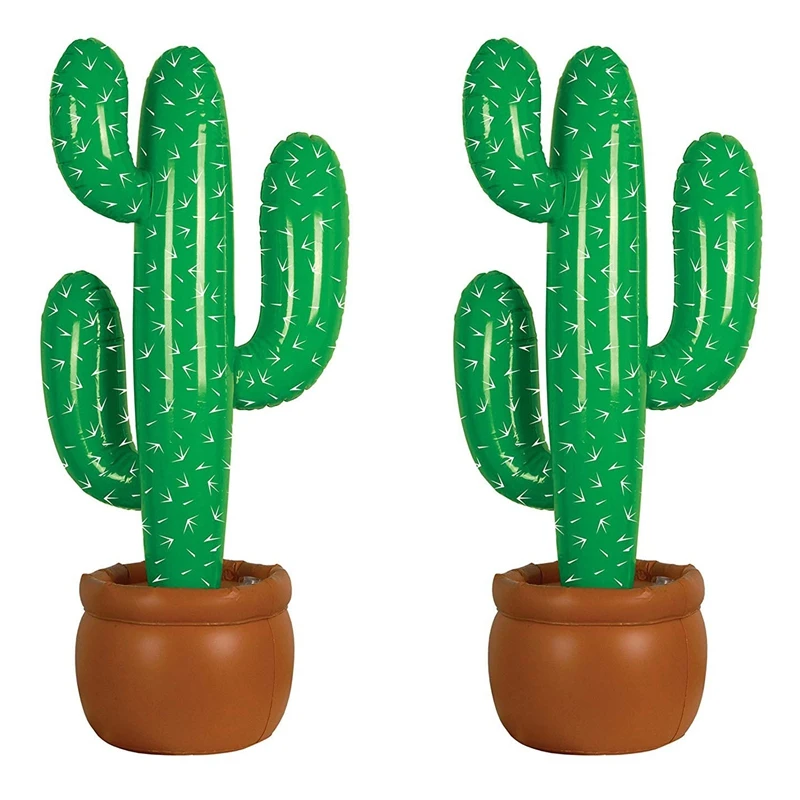 FBIL-2Pcs leve ar inflável cactus coqueiro casa piscina festa ao ar livre decoração adereços decoração de árvore inflável