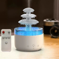 Rain Cloud Air Humidifier Essential Oil Diffuser  7 Color Night Light Waterfall Aroma Diffuser Water Drop Aromatherapy For Home