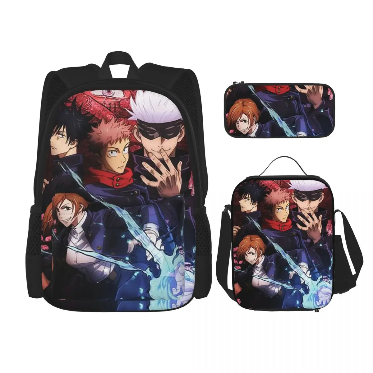 

Megumi Besto Friendo Jujutsu Kaisen Sukuna Аниме Рюкзаки Сумка для книг Школьные сумки Детский рюкзак Сумка для обеда Сумка для ручек Набор из трех предметов