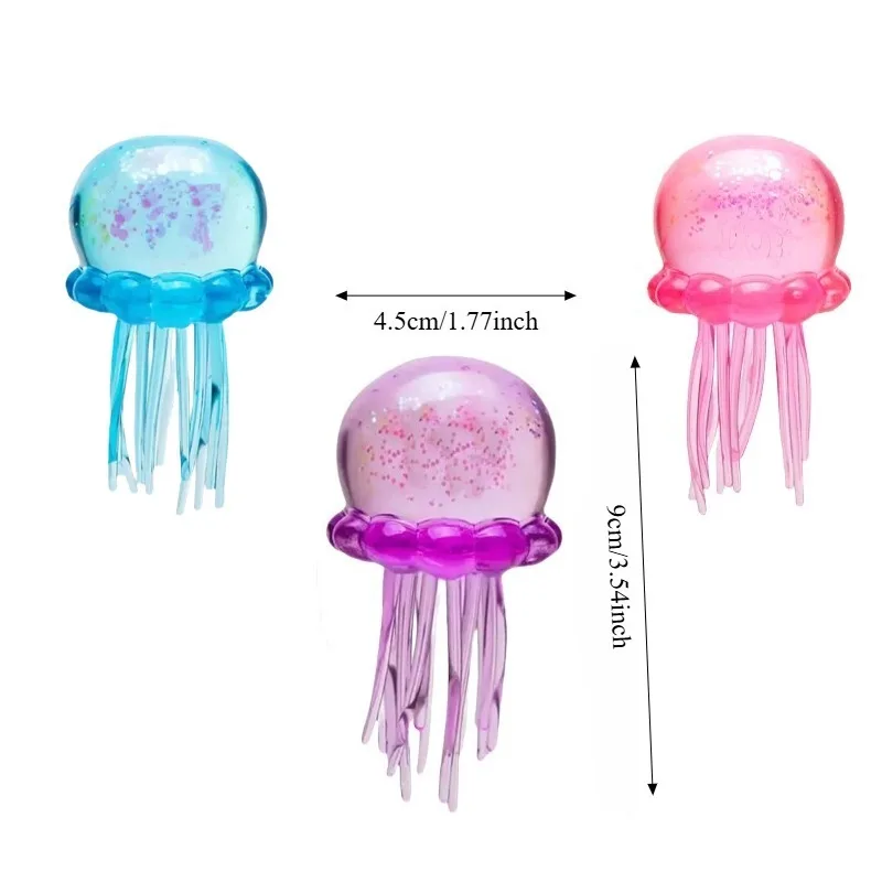 Jellyfish Maltose Squishy Fidget Toy Soft Pastel Colors Jelly Fish Modeling Stress Relief Soothing Calming Sensory Present