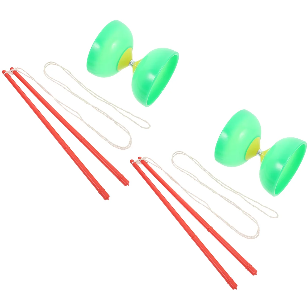 

2 Sets Three Bearing Diabolo Kids Toy Yoyo Toddler Toys Chinese for Yo-yo Classic Traditional Professional