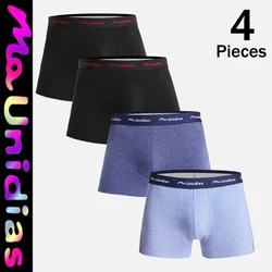 4 pçs imprimir calcinha masculina com buraco boxers de algodão sexy para o homem cueca boxershorts atacado lote cuecas masculinas calecon