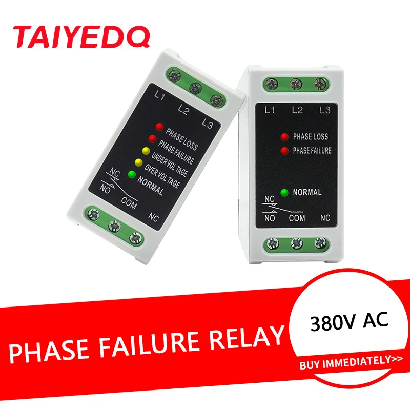 Phase Failure Phase Sequence Protection Relay AC380V  3 Phase Protection Protect Relay