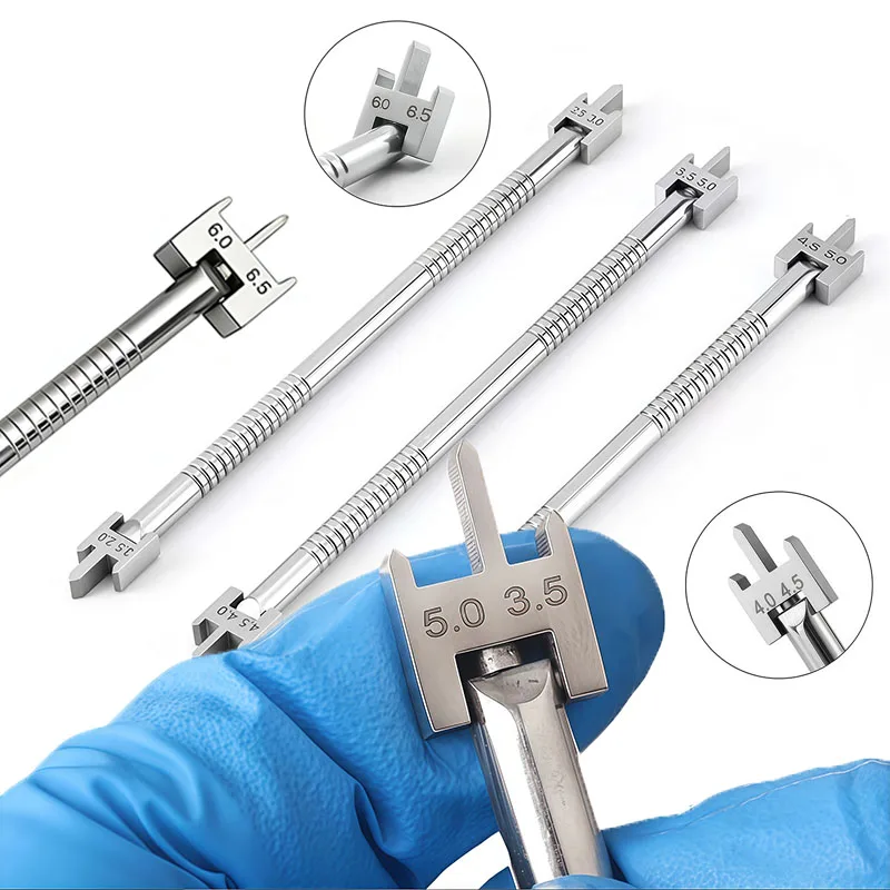 1Pcs Dental Adjustable Rod-Type Bracket Positioner Autoclavable Stainless Steel Double-Ended Movable Oral Instrument Tool