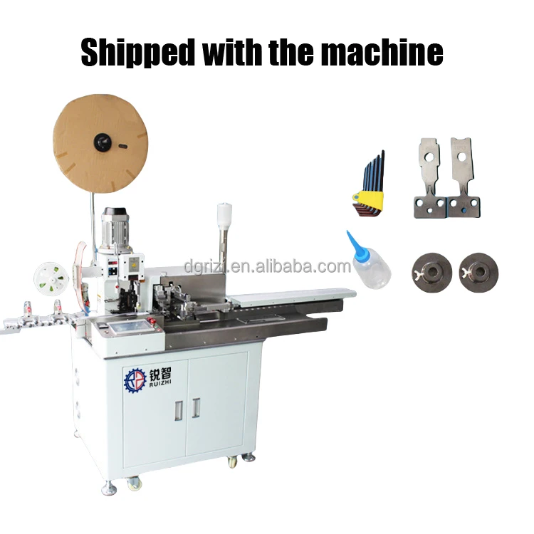 Macchina completamente automatica per crimpare terminali a 5 fili con decapaggio a doppia testa per la produzione di cavi