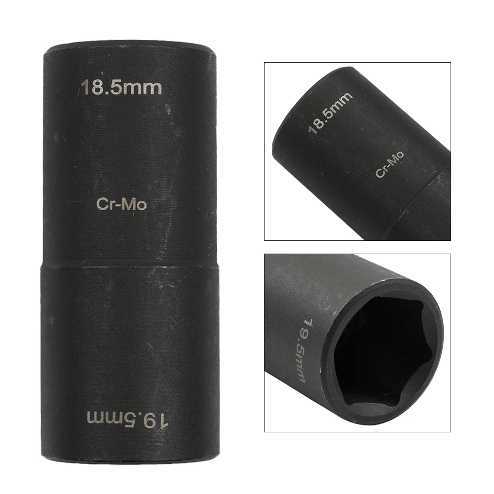 

1pcs Car 1/2 Dr 18.5mmX19.5mm Damaged Lug Socket Tools Deep Length Flip/ Set 18.5x19.5mm Tyre/ Sleeve Accessories