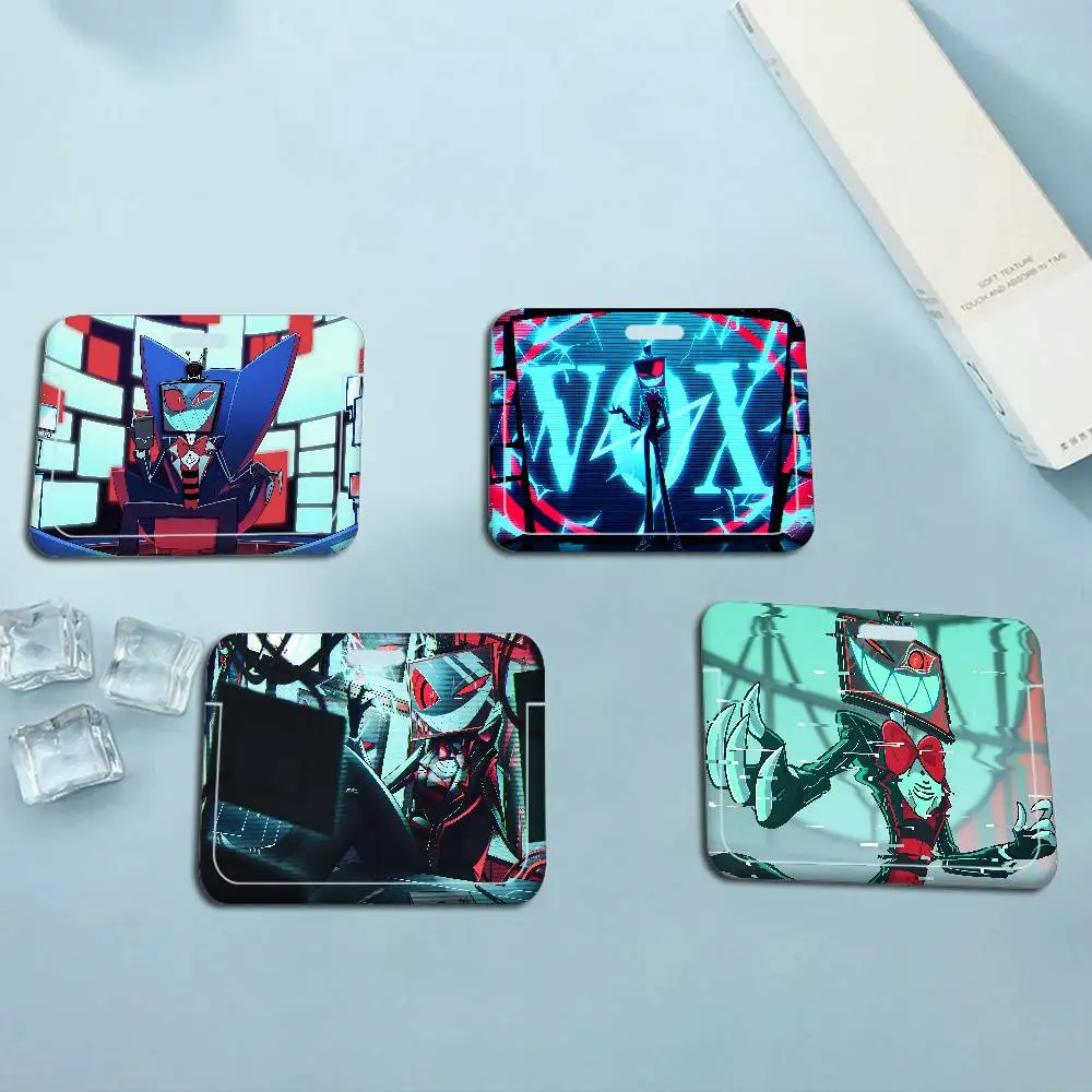 

Popular Anime V-VOX H-Hazbin H-Hotel 1Set Working Permit Case Exhibition ID Card Sleeve Holder With Lanyard Work Card