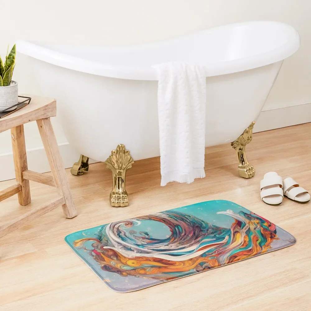 

Seashell Abstract by Glenn Bath Mat Bathroom Floor Non-Slip Pad Carpet In The Bathroom Toilet Floor Mat