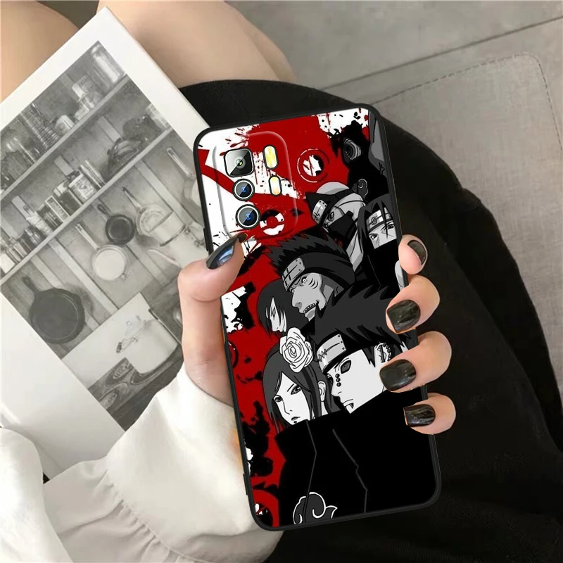 N-NARUTO Anime Phone Case For Xiaomi Redmi Note 9 10 11 12 13 T S E Pro Max Plus 4G 5G Black Cover Funda Soft Silicone Capa