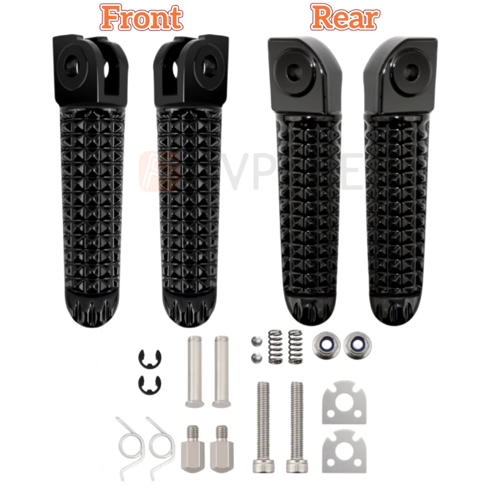 Front Rear Foot Pegs Motorcycles Passenger Rider Driver Footrest For YAMAHA YZF-R1 2012-2023 YZF-R1M 2015-2023 YZF-R1S 2016-2018
