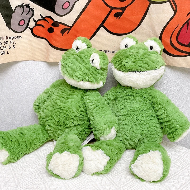 25cm pelzige Frosch puppe Stofftier niedlich lächelnd Frosch Plüsch tier Schlaf Plüschtiere beschwichtigen Geschenke für Mädchen