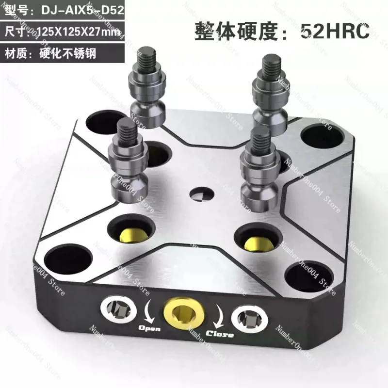 4-5 Axis Fixture Self-centering Vise Positive Paired with Zero Point Quick Change Four Axis L-block Bridge Board DJ-6080H  D52