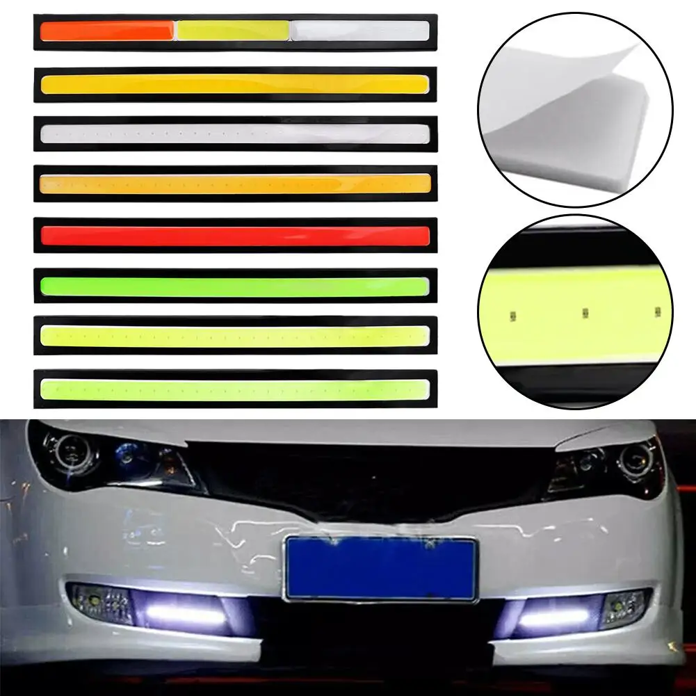 2PCS 17CM LED DRL Waterproof Driving Daytime Running Lights Strip 12V COB LED Car Aluminum Stripes Lights