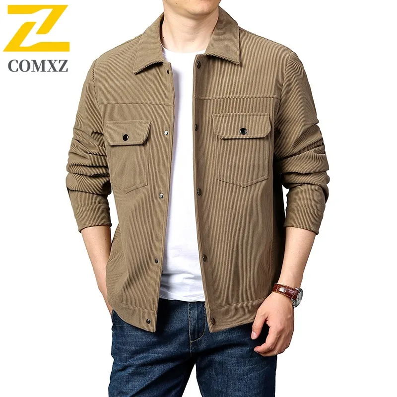 

Men's Jacket Casual Corduroy Stylish Business Breathable Daily Coats Outdoor Hiking Travel Lightweight Comfortable Autumn Coat