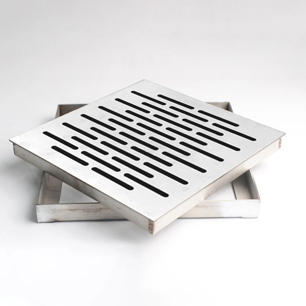 Balcony Drainage Roof Square Drain Cover Stainless Steel Rain Pipes Cap Fast-Drain Anti Blocking Floor Strainer Covers