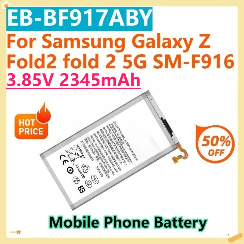 For Samsung Galaxy Z Fold2 fold 2 5G SM-F916 EB-BF916ABY EB-BF917ABY 3.88V/3.85V 2155mAh/2345mAh Portable Replacement Batter
