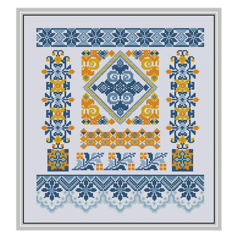 Cross-stitch Kit Lavender Color Pattern 28ct 18ct 14ct 11ct can be Customized Printed Cloth hand Embroidery Material Kit