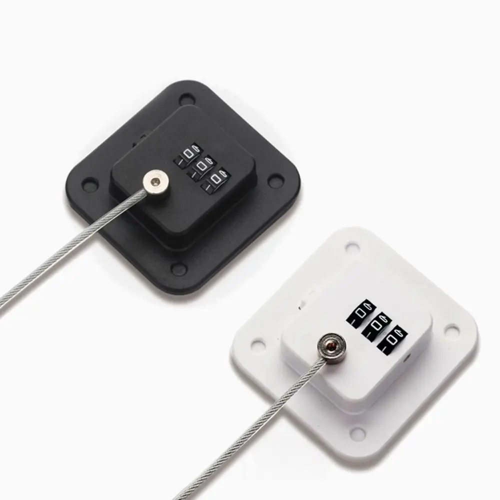 قفل أمان يدوي متعدد الوظائف مضاد للقرصة، قفل خزانة حماية قابل للتعديل بدون حفر، قفل مشفر لباب الثلاجة للمنزل