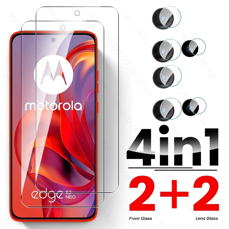 4In1 Glass for Motorola Edge 50 Neo 50Neo Edge50Neo 5G Protective Glass on Moto Edge50Neo 2024 Camera Screen Protector HD Film