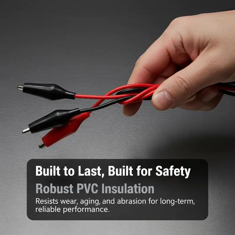 Alligator Jumper Test Wire 1 Meter 1/5/10Pcs Dual Red Black Crocodile Clip Leads for Professional Electronic Maintenance