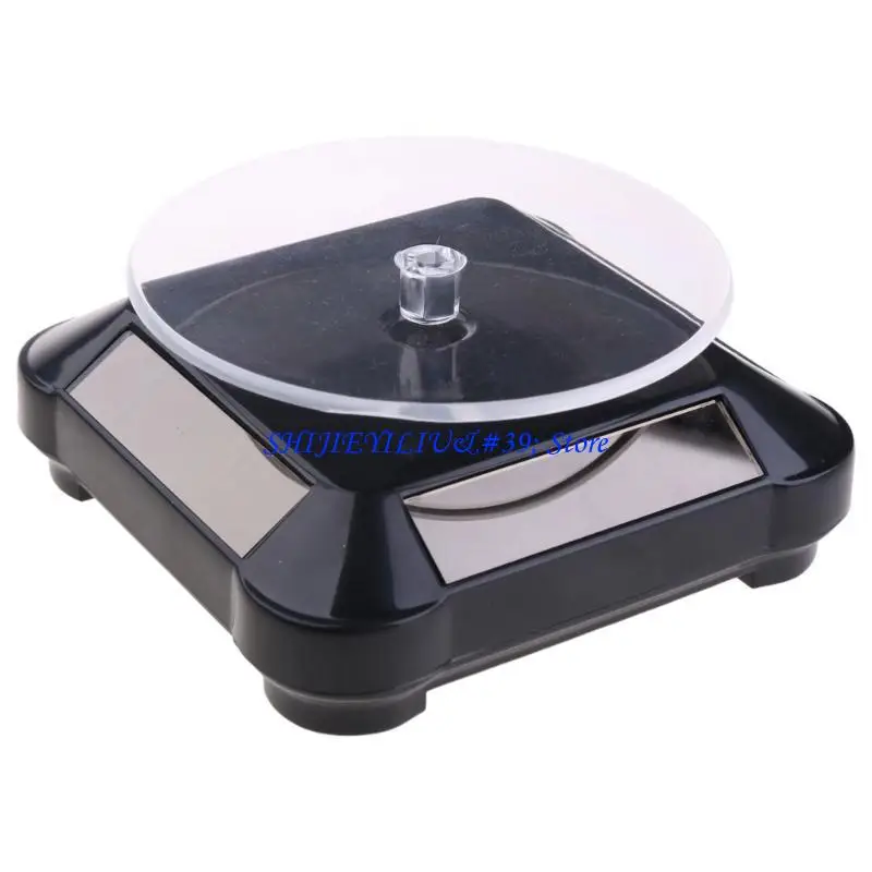 E21F 360 ° Dottating Solar Displatable Display Stand Stand for Watches Cameras Hobby Collection Exhibition Advertising