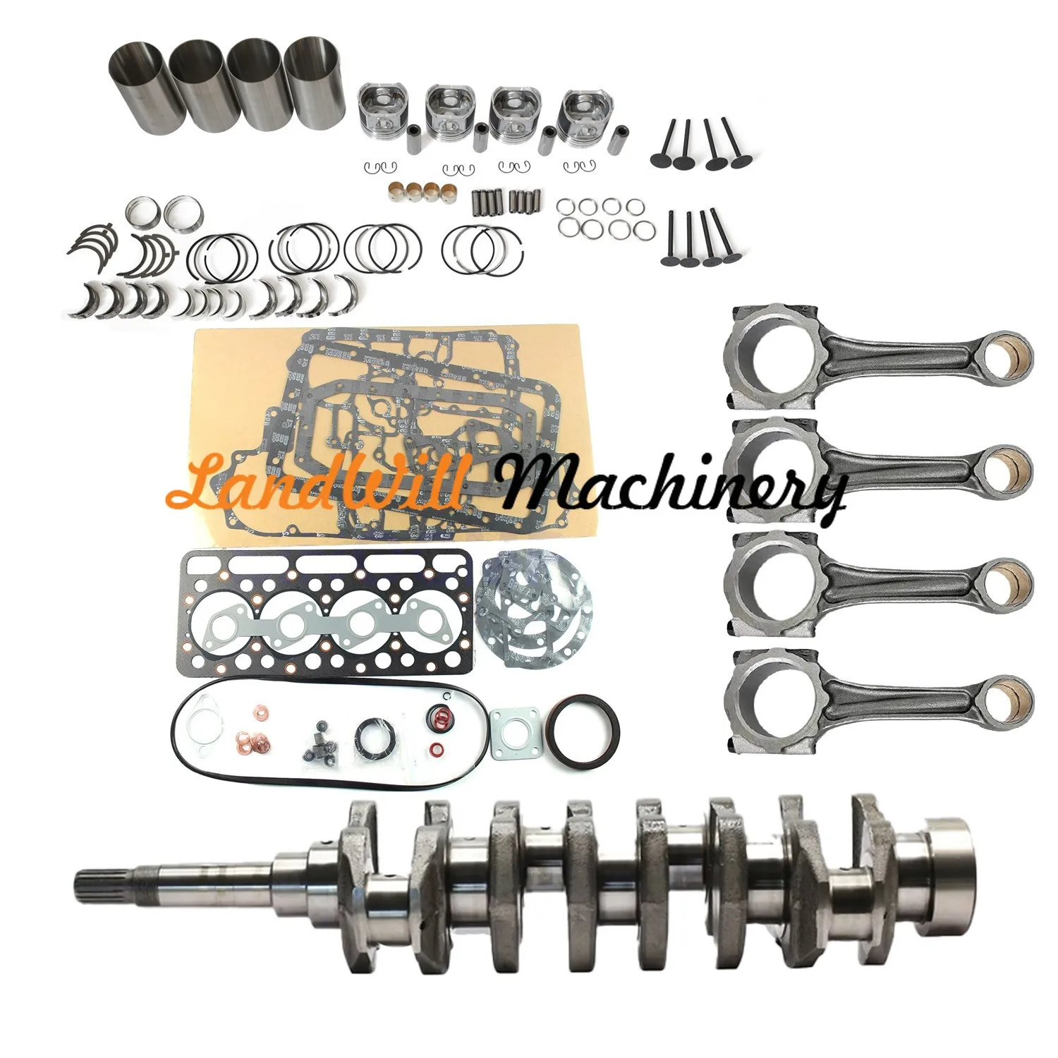 V1902 Overhaul Rebuild Kit Fits For Kubota Excavator KH151 KH101