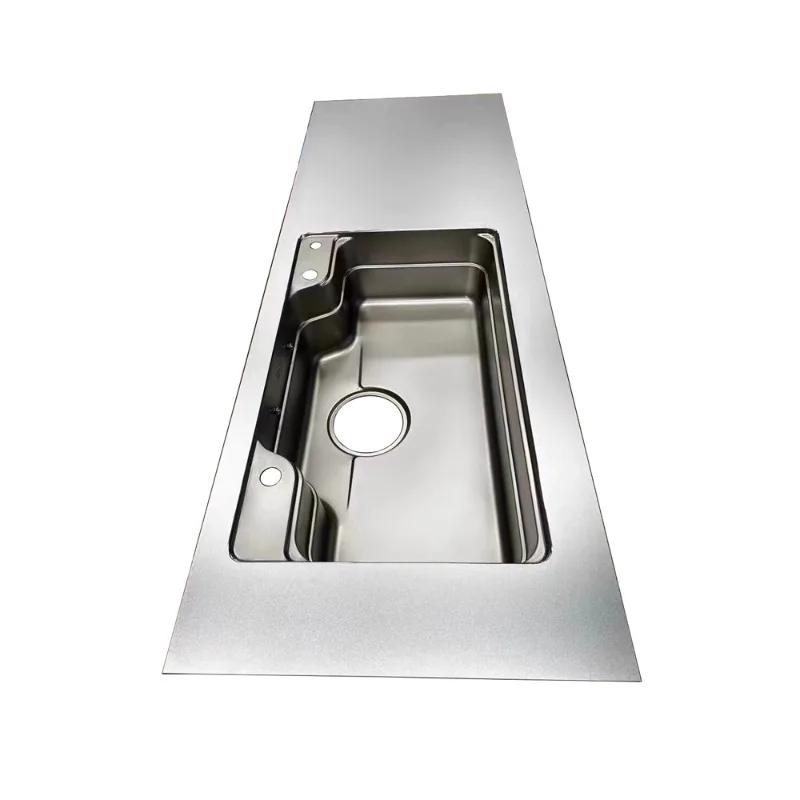 

Stainless steel scratch-resistant solid countertop cabinet desktop sink integrated molding processing island