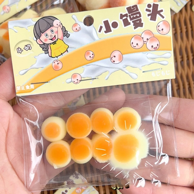 Q0KB Đồ Chơi Squishy Antistress TPR Bánh Hấp Đồ Chơi Kéo Dài Giải Nén Tay Bóp Đồ Chơi Cho Lo Âu Phát Hành Đồ Chơi Văn Phòng Sinh