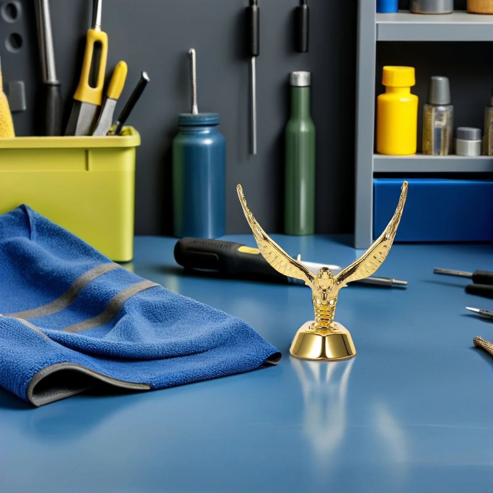 

Metal Car Badge 3D Eagle Sculpture Hood Ornament Auto Styling Bird Car Decal Waterproof Durable Exterior Accessories