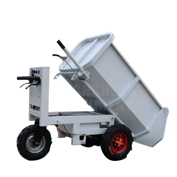 Garden Construction Site Loading Capacity 800kg Heavy Duty Hand Trolley Electric Wheel Motorized Wheelbarrow