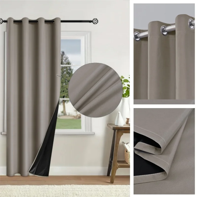 1 Stück 132 cm x 160 cm/213 cm/241 cm/274 cm Verdunkelungsvorhänge mit Tülle oben, Vorhänge für Küche, Heimdekoration, Raumdekoration