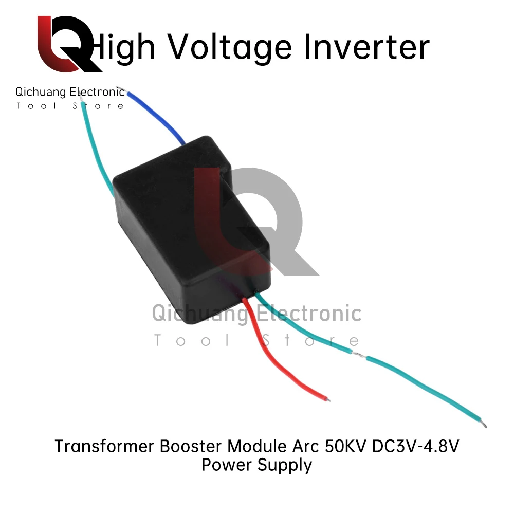 50KV แรงดันสูงชีพจร Arc เครื่องกำเนิดไฟฟ้าอินเวอร์เตอร์ S TEP UP Boost หม้อแปลงซูเปอร์ Arc คอยล์จุดระเบิดโมดูล DC3V-4.8V เพื่อ50KV 1-3A
