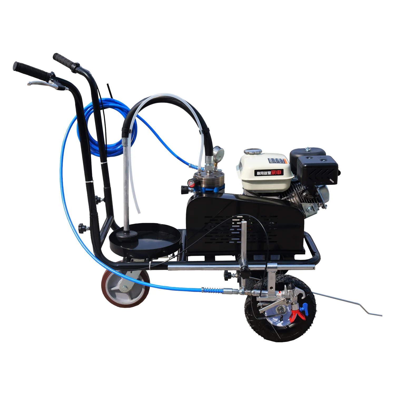 Hand Push Cold Paint Road Marking Machine Road Striping Machines For Parking Lot And Airport Runway Width 50 600mm Customized