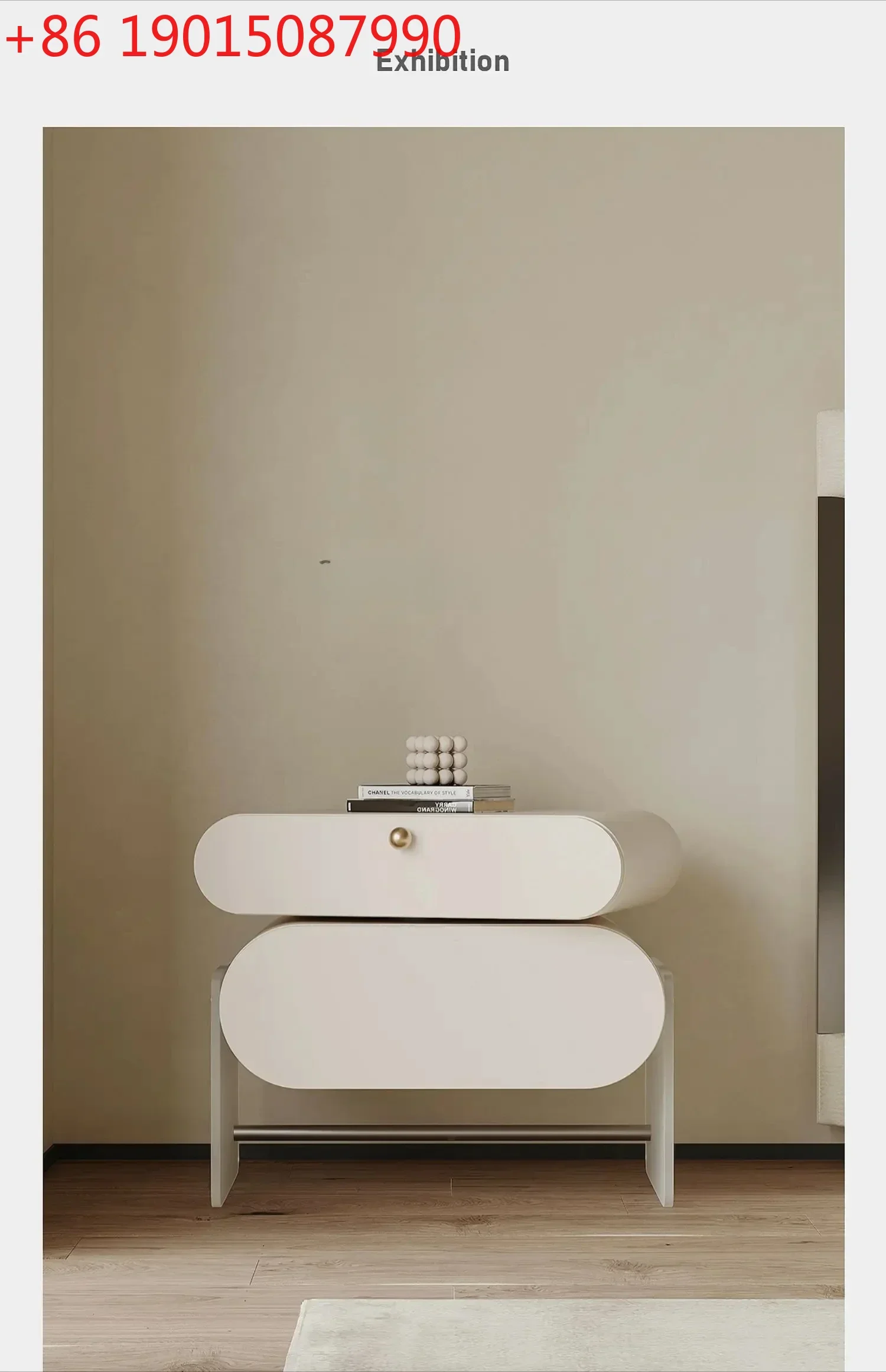 

Прикроватная тумбочка из массива дерева для спальни, вращающаяся тумбочка-органайзер