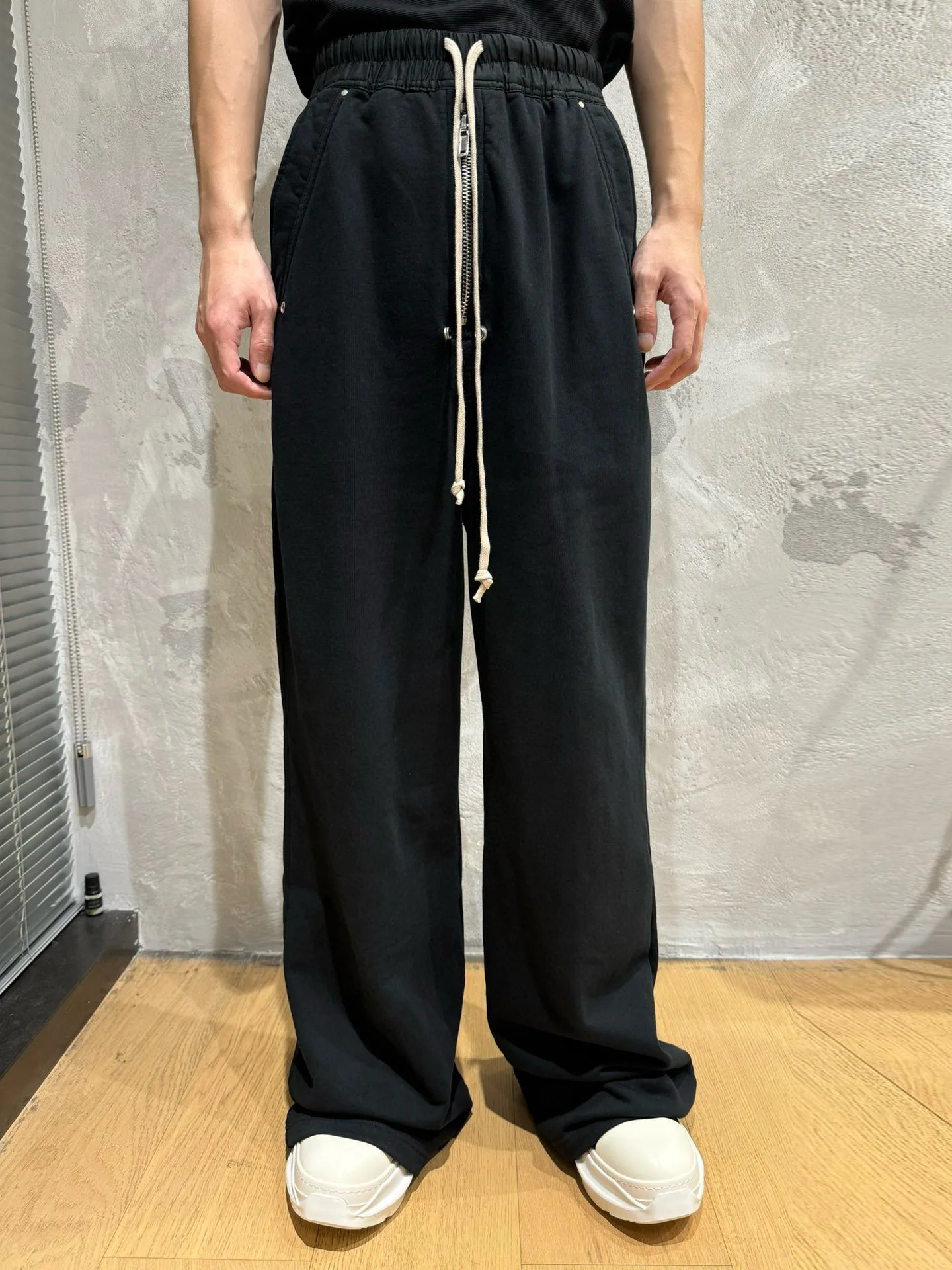 2025 High Street Women's Pink Western-style Drawstring Elastic Waist Splicing Thin and Loose Banana Wide Leg Casual Pants