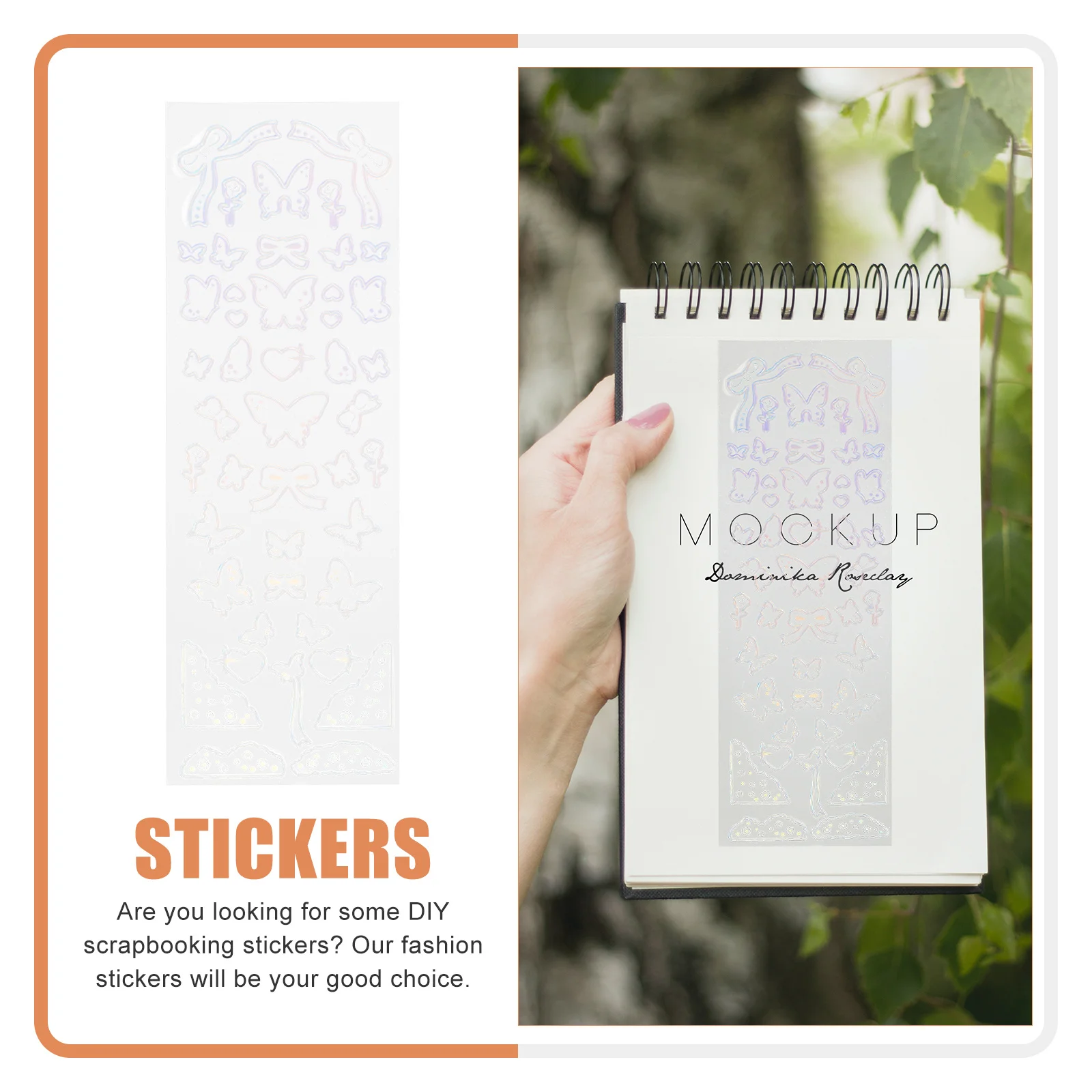

6Pcs Scrapbooking Stickers Self-Adhesive Colorful Fashion Labels for Diary Album DIY Decoration Scrapbooking Stickers