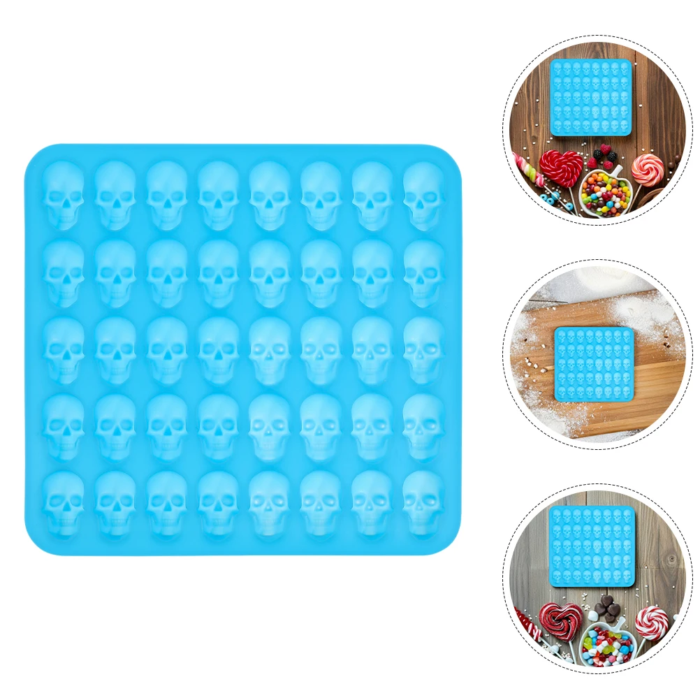 

2Pcs Halloween Skull Silicone Molds Nonstick Candy Chocolate Jelly Baking Ice Cube Tray Versatile Halloween Baking Molds