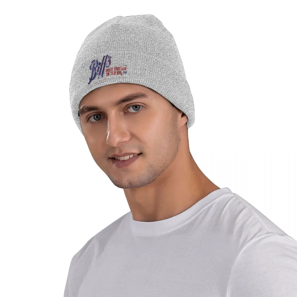 Gorro de Volta para o Futuro para Homem e Mulher, Biff Auto Detailing, Chapéu de Malha, Quente, Casual, Série Filme, Inverno