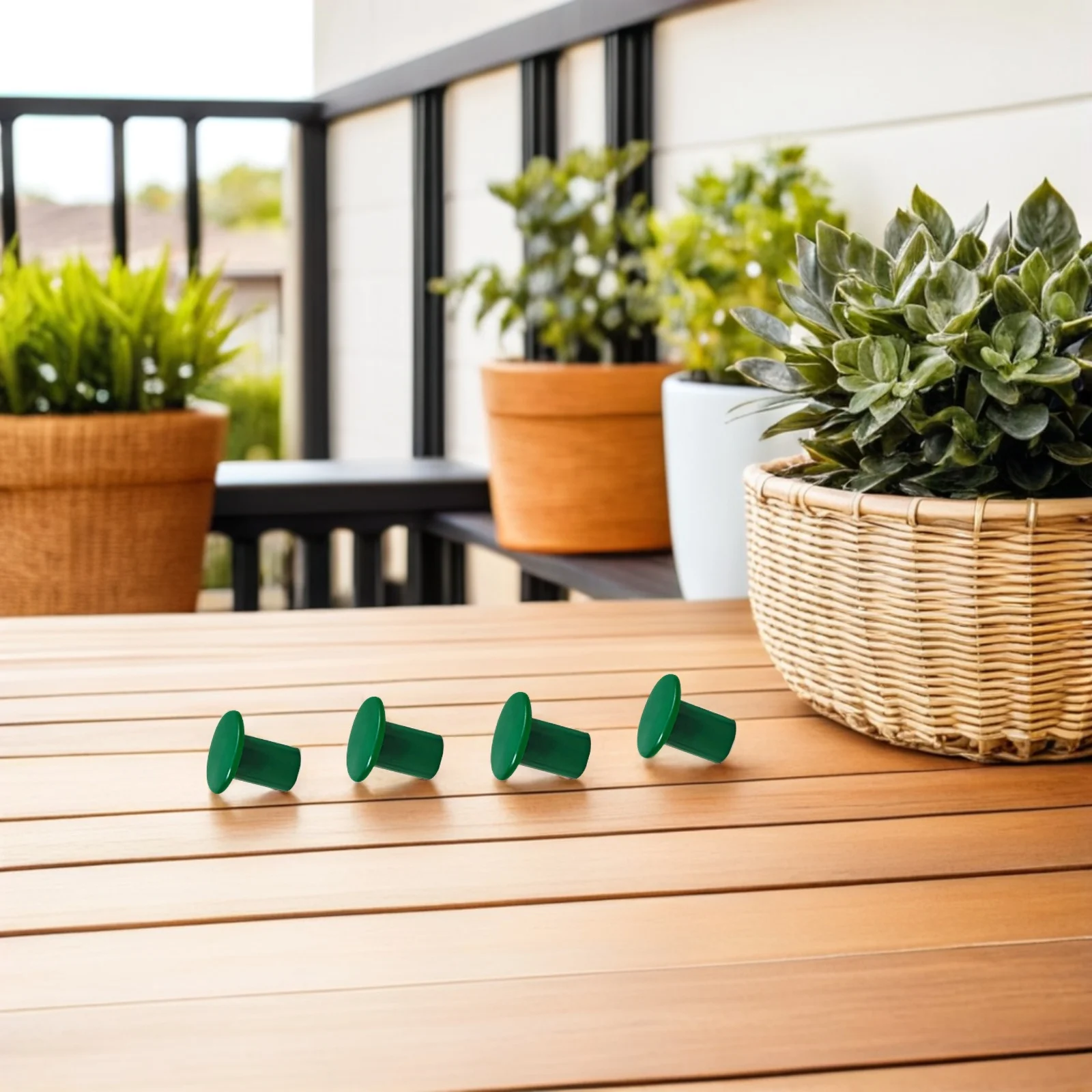 

24pcs Outdoor Protector Garden Cane Caps Plastic Garden Cane Caps Tips For Plant Support Fence Pole Farm Yard Covers